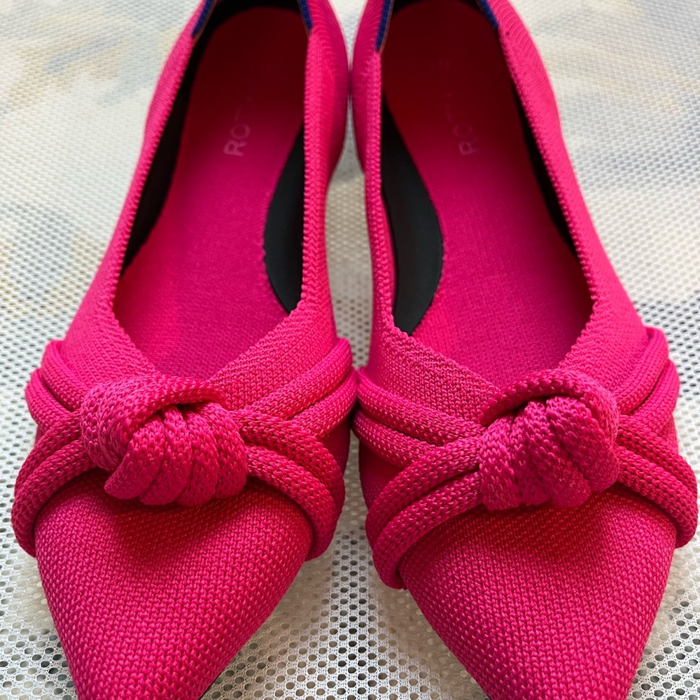 Rothy's Pink Flats with Knot Detail